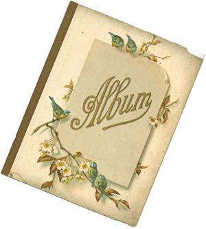 a vintage photo album